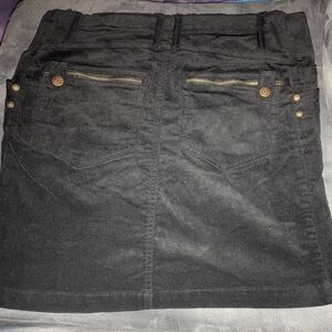 Maternity Black Corduroy Mini Skirt L